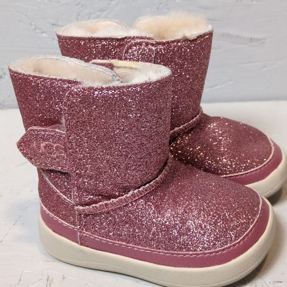 Ugg Baby Boots Keelan 1096313 Pink Glitter USA Size 2/3